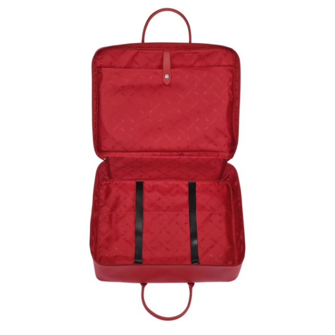 Red Longchamp Le Foulonné Men's Travel Bags | US-4053ZPO