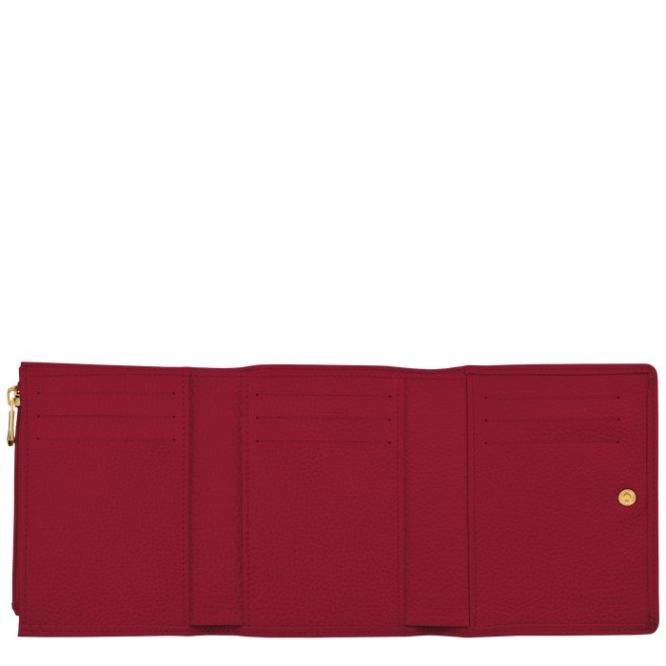 Red Longchamp Le Foulonné Men's Wallets | US-0269XDP