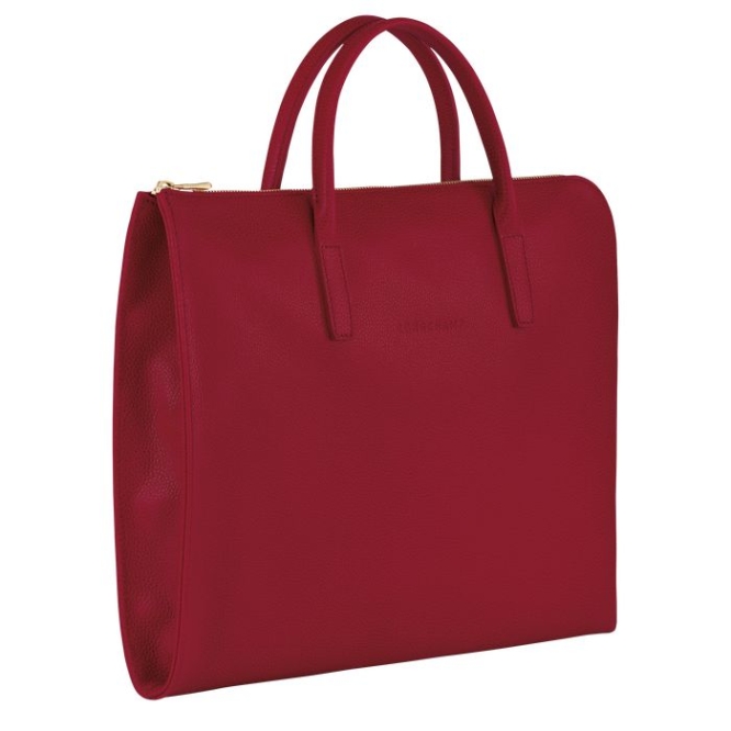 Red Longchamp Le Foulonné S Men's Document Holders | US-1487LWP