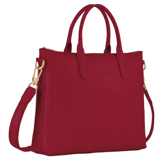 Red Longchamp Le Foulonné S Women's Document Holders | US-2497IJP