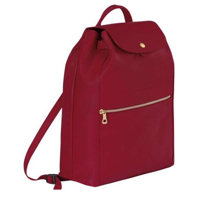 Red Longchamp Le Foulonné Women's Backpacks | US-9650LQH