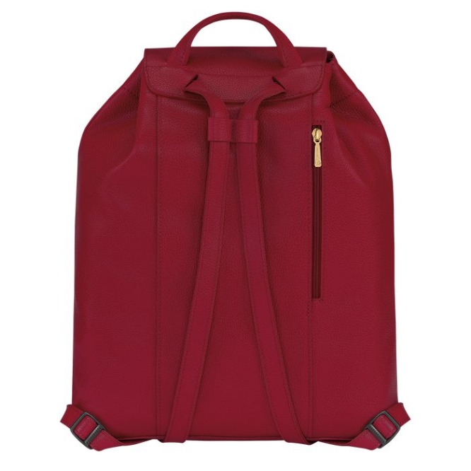 Red Longchamp Le Foulonné Women's Backpacks | US-9650LQH