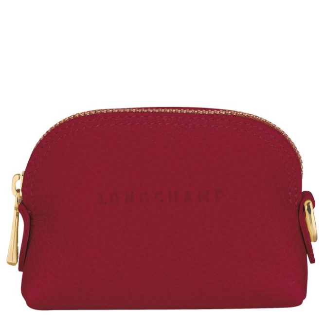 Red Longchamp Le Foulonné Women\'s Cardholders & Coin Purses | US-4920SYL