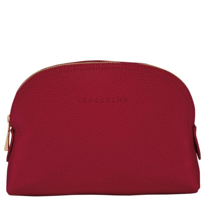 Red Longchamp Le Foulonné Women\'s Pouches & Cases | US-3207FJY