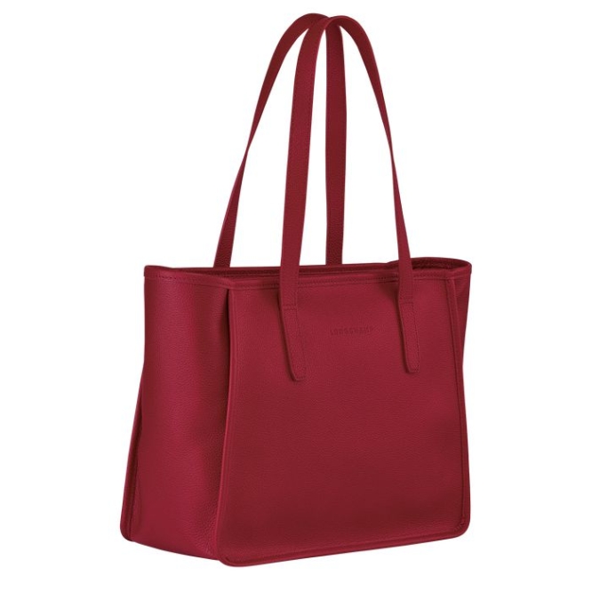 Red Longchamp Le Foulonné Women's Shoulder Bags | US-1840EGY