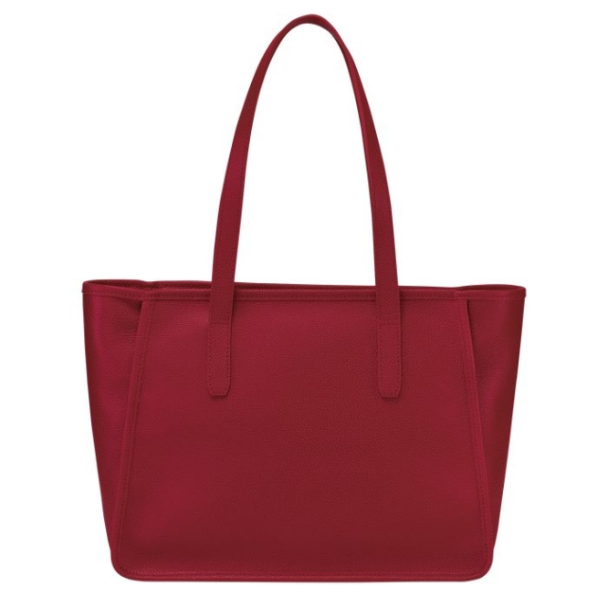 Red Longchamp Le Foulonné Women's Shoulder Bags | US-1840EGY