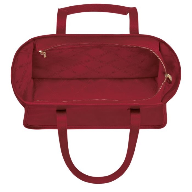 Red Longchamp Le Foulonné Women's Shoulder Bags | US-1840EGY