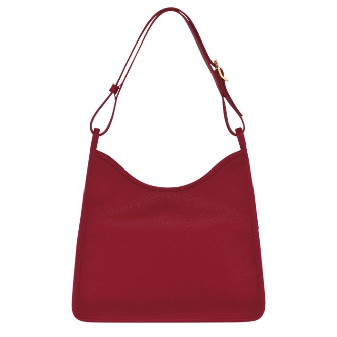 Red Longchamp Le Foulonné Women's Shoulder Bags | US-2945KWS