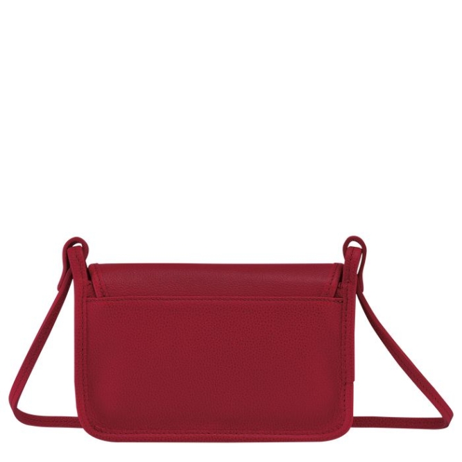 Red Longchamp Le Foulonné Women's Wallets On Chain | US-3795FBG