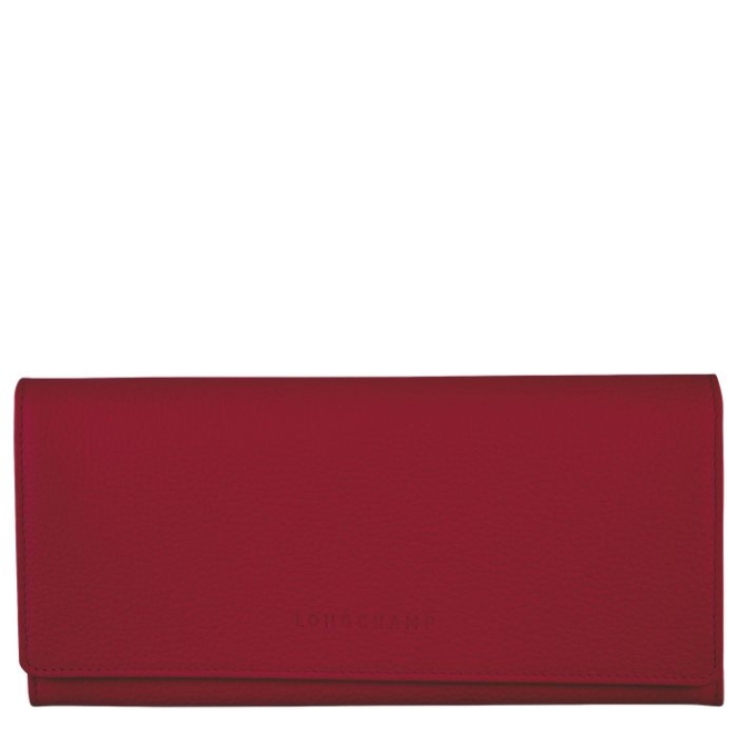 Red Longchamp Le Foulonné Women\'s Wallets | US-9408EVL