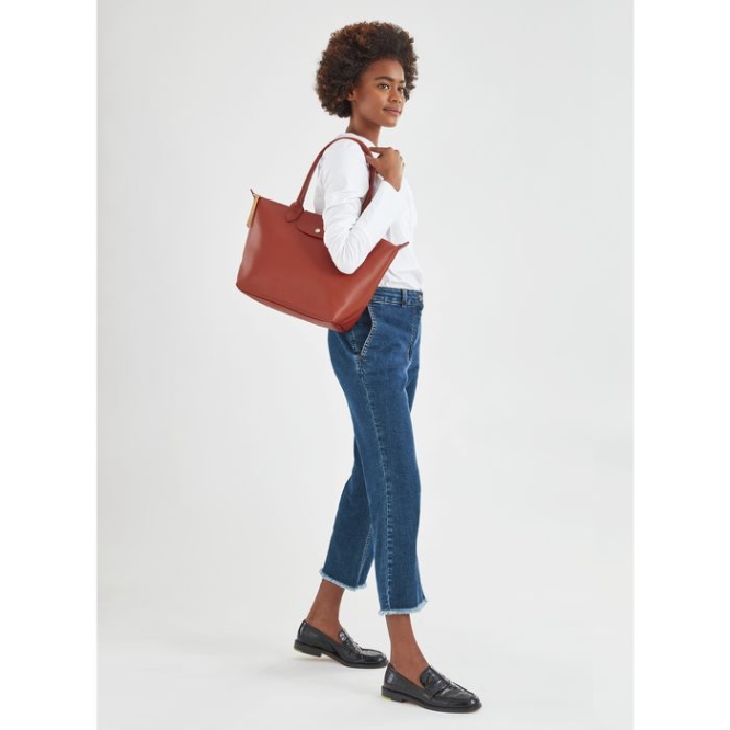 Red Longchamp Le Pliage City S Women's Shoulder Bags | US-7093UEZ