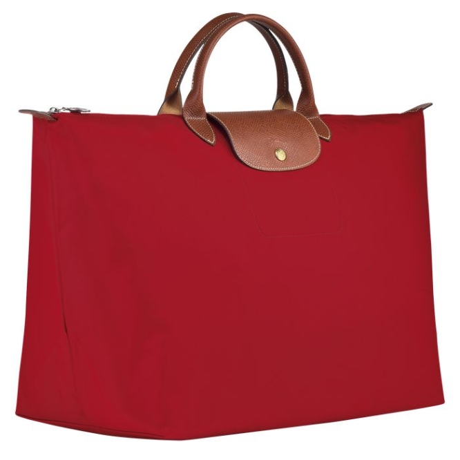 Red Longchamp Le Pliage L Men's Travel Bags | US-4905WLE