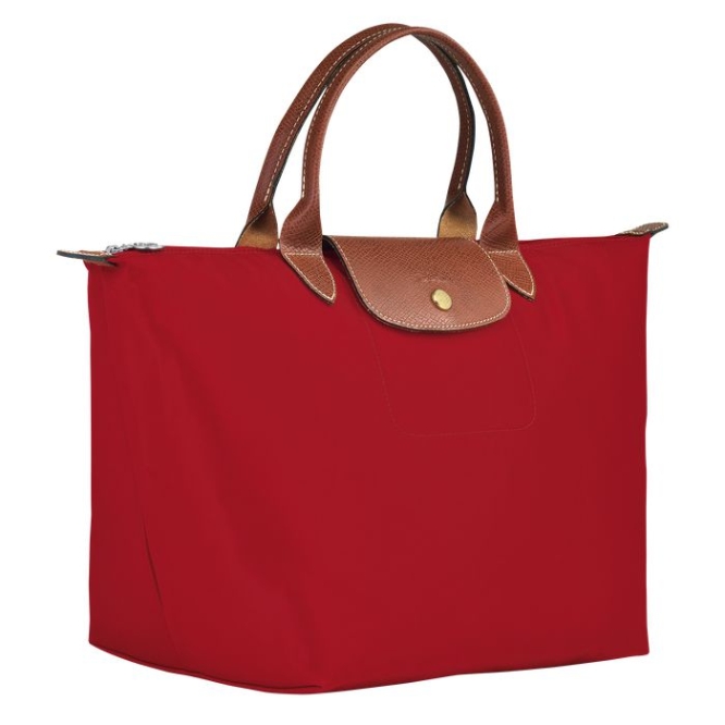 Red Longchamp Le Pliage Original M Women's Top-handle Bags | US-3648CFD