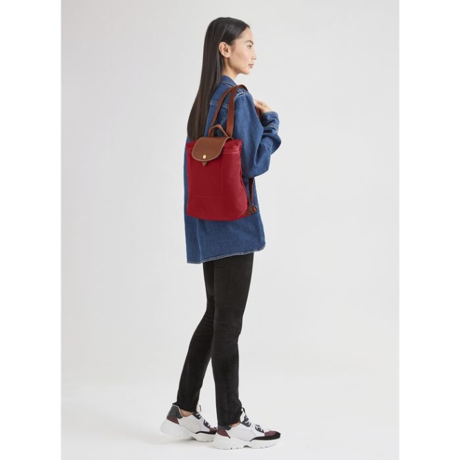 Red Longchamp Le Pliage Original Women's Backpacks | US-7680BYW