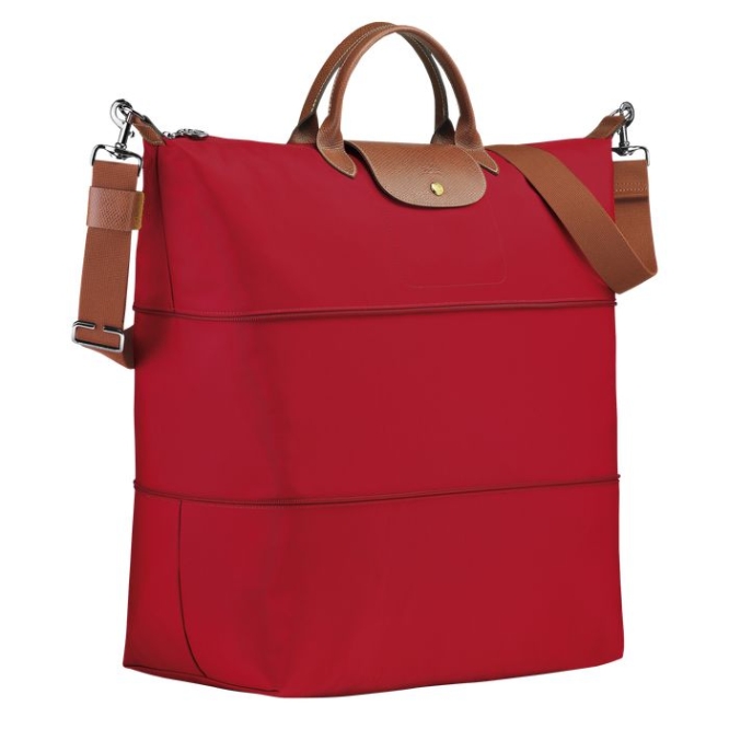 Red Longchamp Le Pliage Women's Travel Bags | US-3649IZC