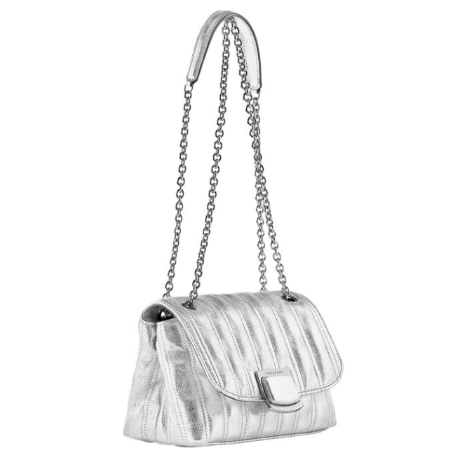 Silver Longchamp Brioche Métal S Women's Crossbody Bags | US-8476LAW