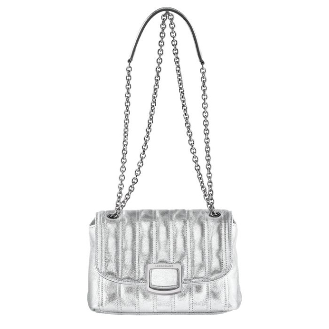 Silver Longchamp Brioche Métal S Women\'s Crossbody Bags | US-8476LAW