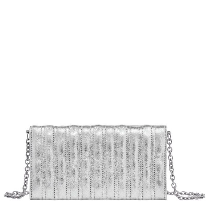 Silver Longchamp Brioche Métal Women's Wallets | US-4092LSK