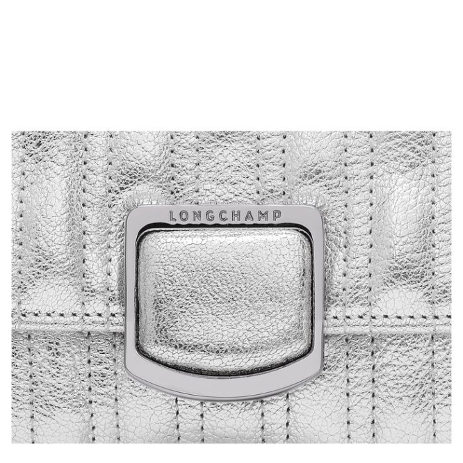 Silver Longchamp Brioche Métal Women's Wallets | US-4092LSK