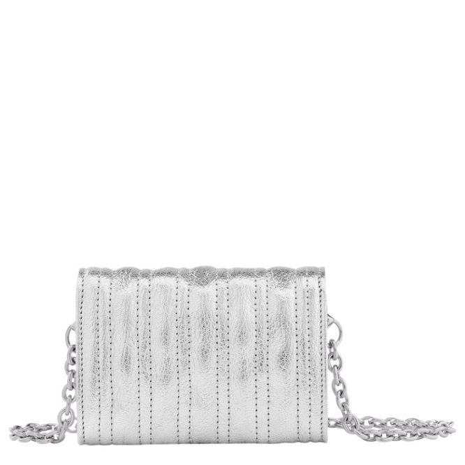 Silver Longchamp Brioche Métal Women's Wallets On Chain | US-4320PYJ