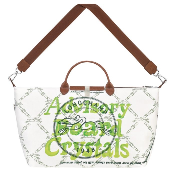 White Green Longchamp X Abc Highart For Hs Women's Travel Bags | US-8415HCU