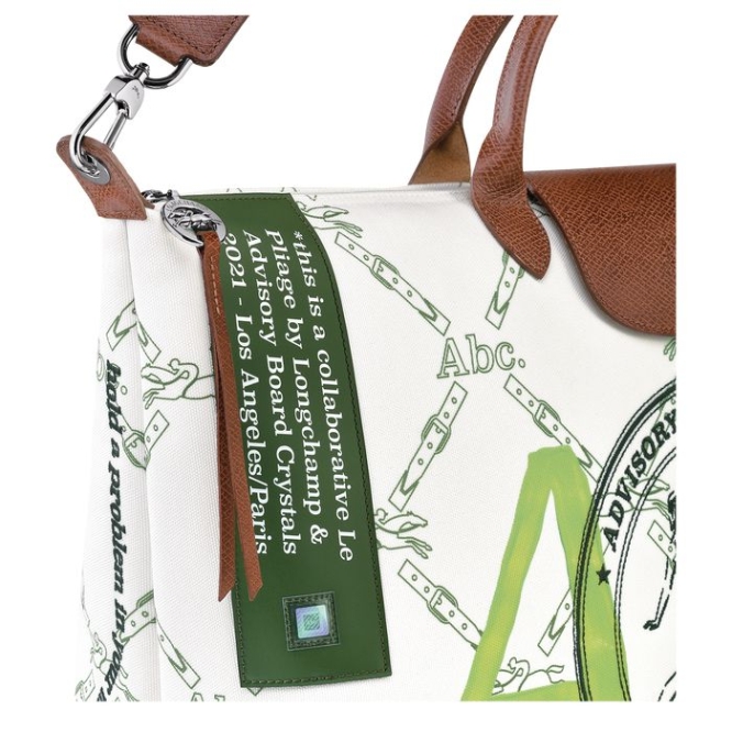 White Green Longchamp X Abc Highart For Hs Women's Travel Bags | US-8415HCU