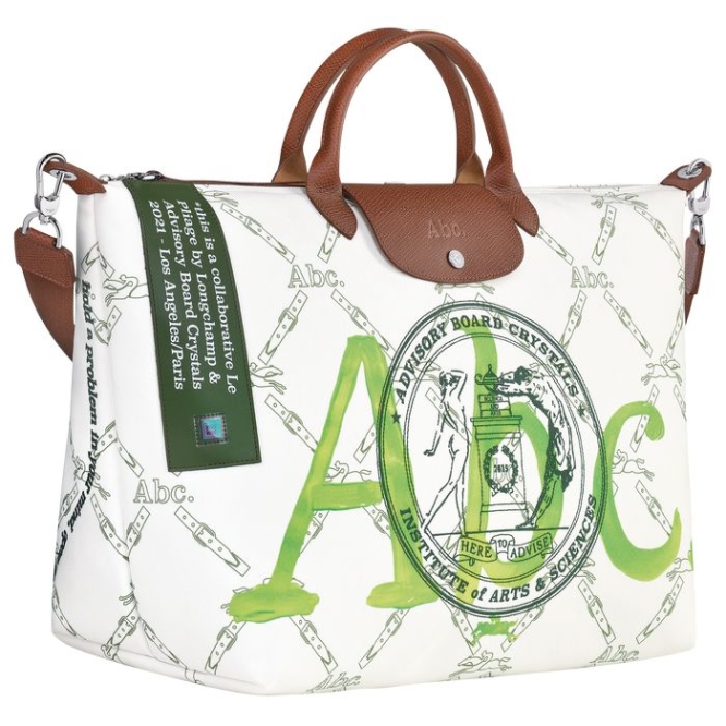 White Green Longchamp X Abc Highart For Hs Women's Travel Bags | US-8415HCU