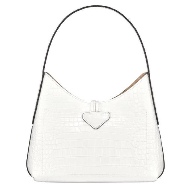 White Longchamp Roseau XS Women's Shoulder Bags | US-2379CNU