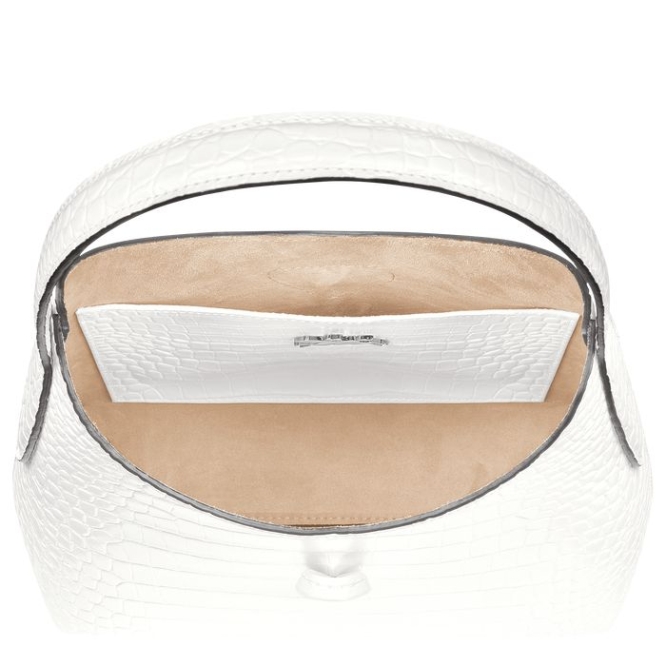 White Longchamp Roseau XS Women's Shoulder Bags | US-2379CNU