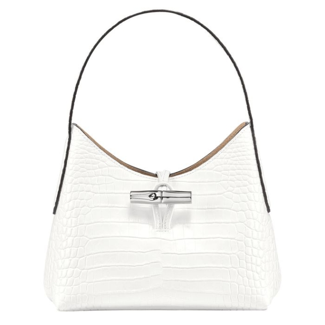 White Longchamp Roseau XS Women\'s Shoulder Bags | US-2379CNU