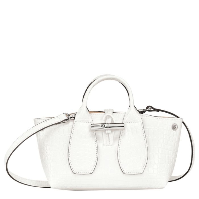 White Longchamp Roseau XS Women's Top-handle Bags | US-7196WLQ