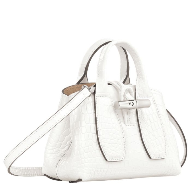 White Longchamp Roseau XS Women's Top-handle Bags | US-7196WLQ