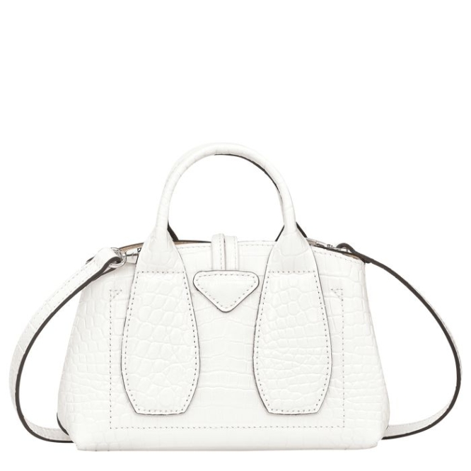 White Longchamp Roseau XS Women's Top-handle Bags | US-7196WLQ