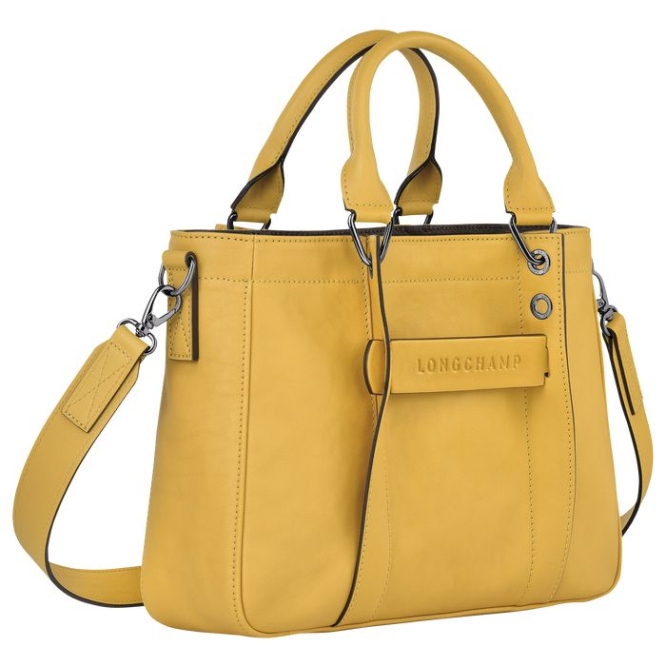 Yellow Longchamp 3D S Women's Top-handle Bags | US-5237DAV