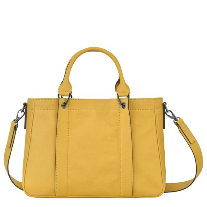 Yellow Longchamp 3D S Women's Top-handle Bags | US-5237DAV