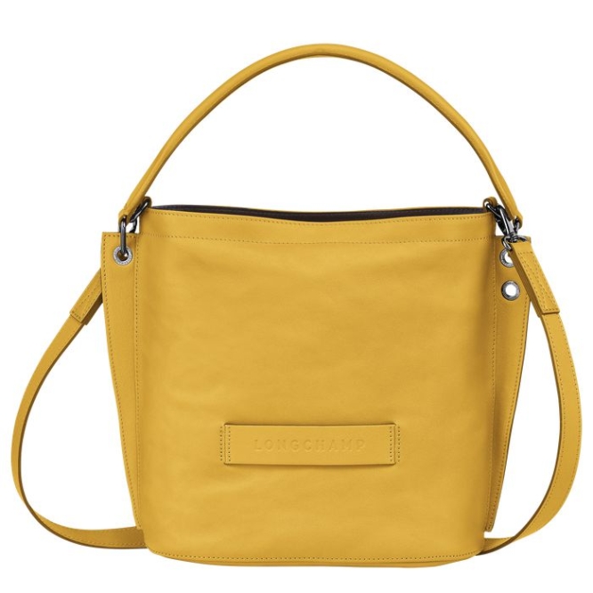 Yellow Longchamp 3D Women\'s Crossbody Bags | US-4813YKL