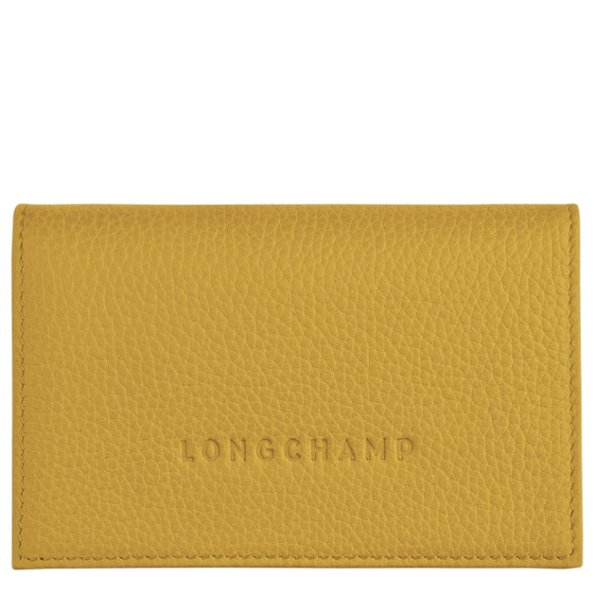 Yellow Longchamp Le Foulonné Men\'s Cardholders & Coin Purses | US-0215JQN