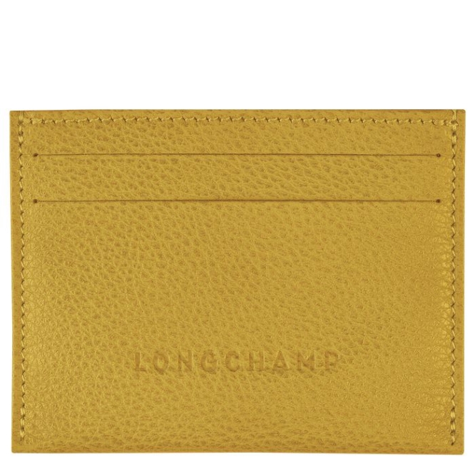 Yellow Longchamp Le Foulonné Men\'s Cardholders & Coin Purses | US-2360CSU