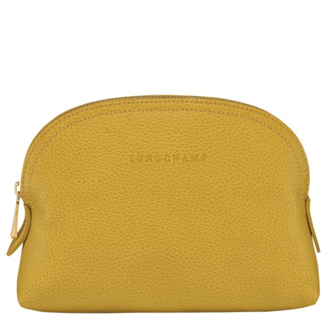 Yellow Longchamp Le Foulonné Men\'s Pouches & Cases | US-7583UQP