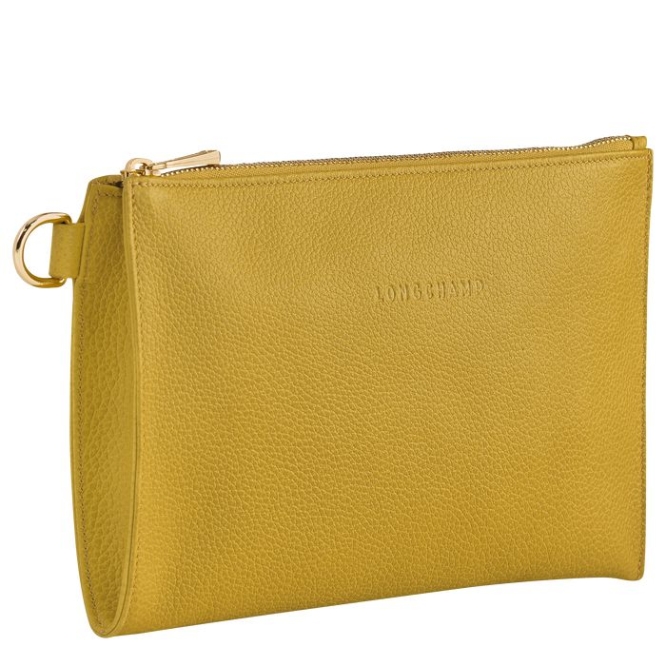 Yellow Longchamp Le Foulonné Men's Pouches & Cases | US-7938WST