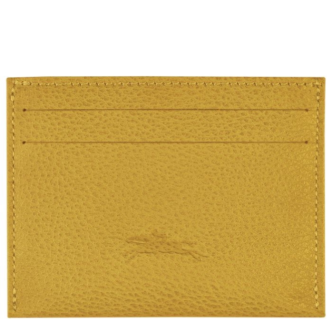 Yellow Longchamp Le Foulonné Women's Cardholders & Coin Purses | US-5983QRC