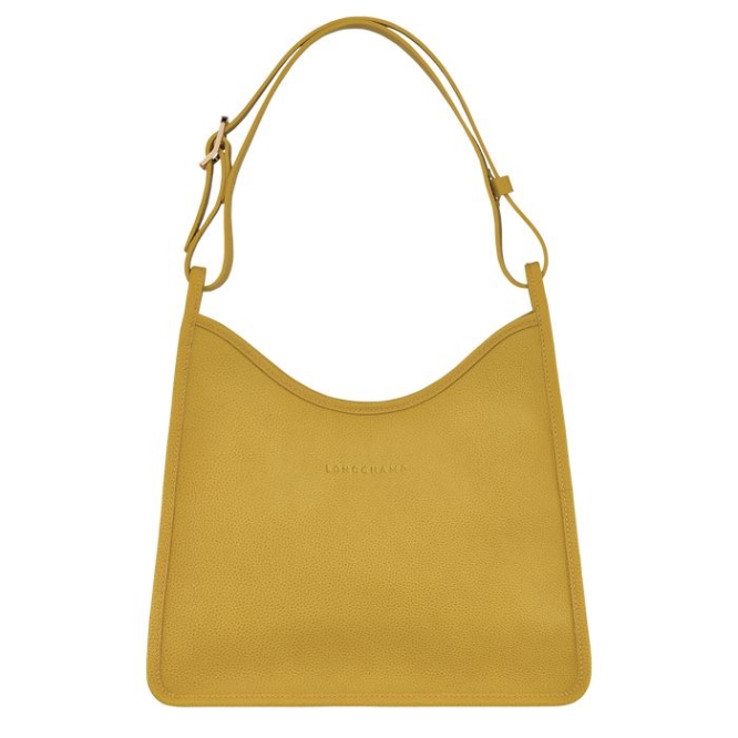 Yellow Longchamp Le Foulonné Women\'s Shoulder Bags | US-4685ABV