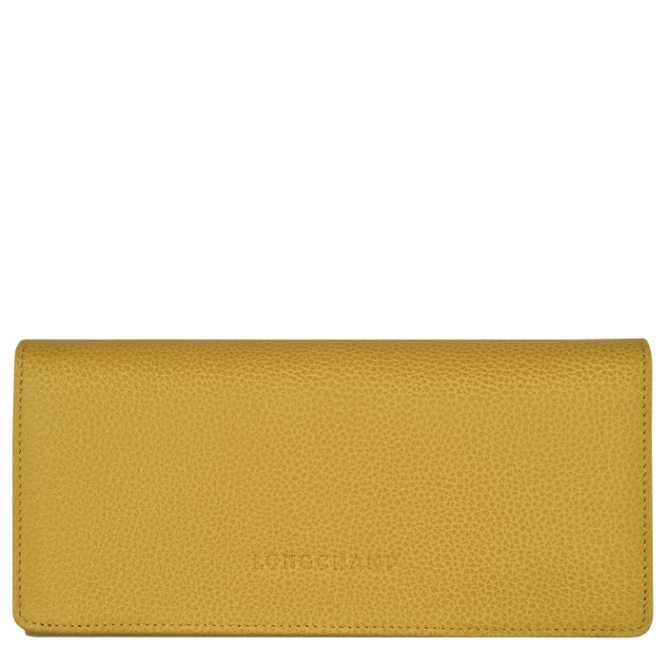 Yellow Longchamp Le Foulonné Women\'s Wallets | US-2675OQR