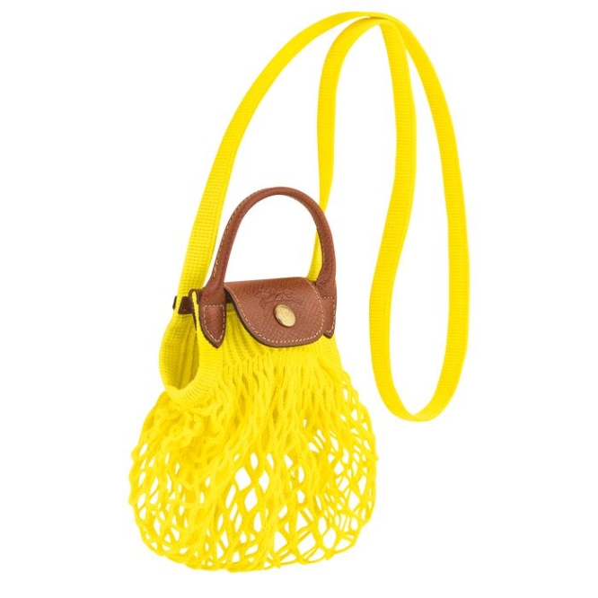 Yellow Longchamp Le Pliage Filet XS Women's Crossbody Bags | US-1659DBC