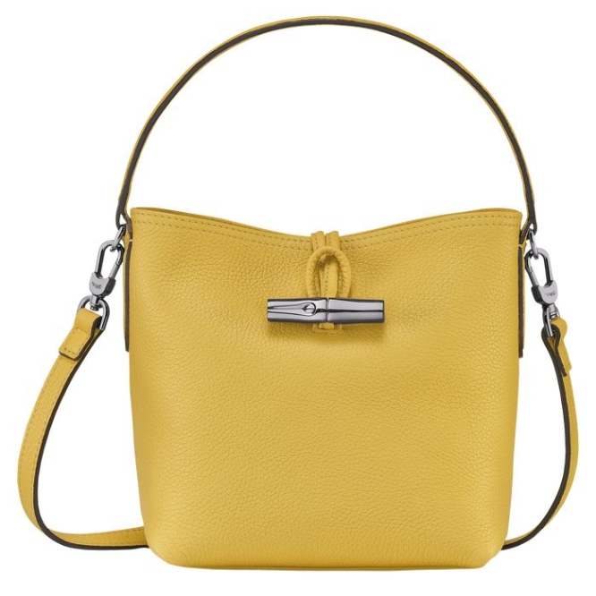 Yellow Longchamp Roseau Essential S Women\'s Top-handle Bags | US-7364EDF