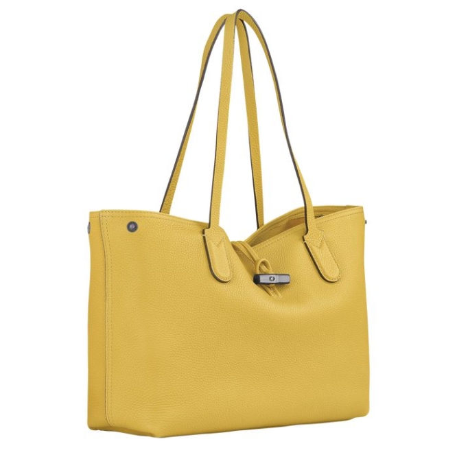 Yellow Longchamp Roseau Essential Women's Shoulder Bags | US-0569NSD