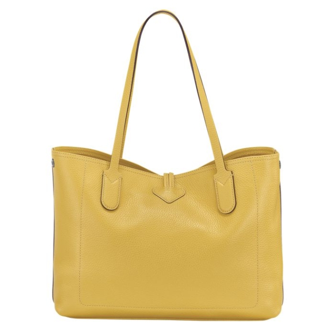 Yellow Longchamp Roseau Essential Women's Shoulder Bags | US-0569NSD