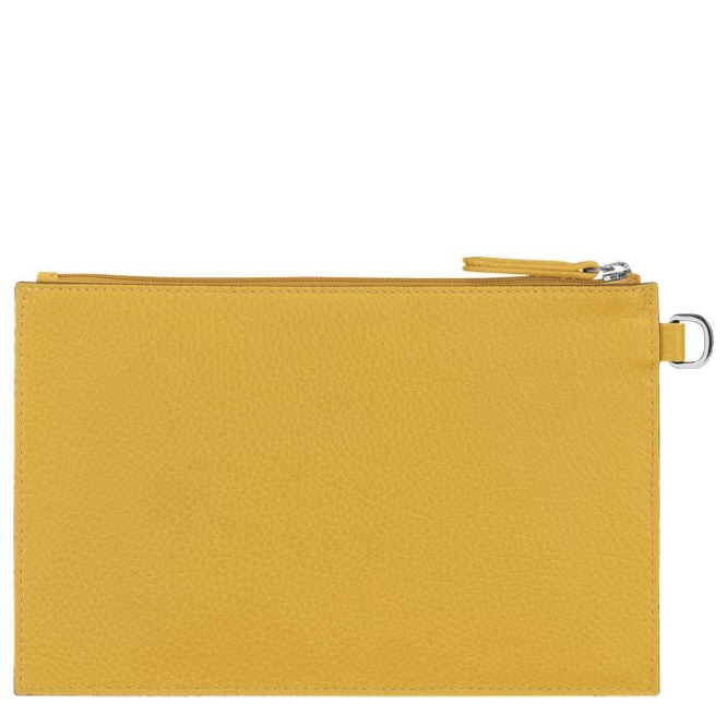 Yellow Longchamp Roseau Essential Women's Pouches & Cases | US-5327XYP