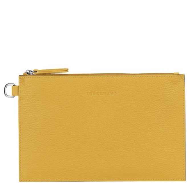 Yellow Longchamp Roseau Essential Women\'s Pouches & Cases | US-5327XYP