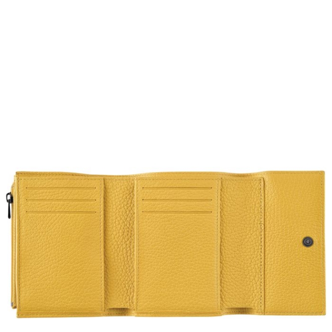 Yellow Longchamp Roseau Essential Women's Wallets | US-8526JAK